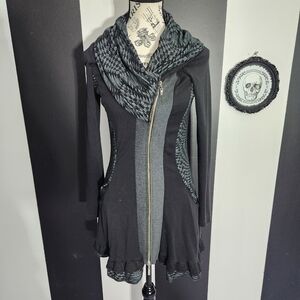 Paolo Black and Gray Women's Jacket